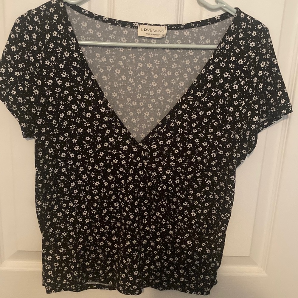 Cutest Floral Wrap around top
